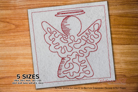 Christmas Angel Redwork: A Designer’s Holiday Review