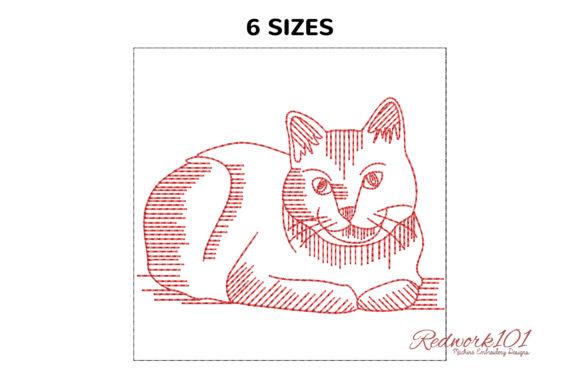 Cute Russian Blue Cat Redwork: A Seller’s Review