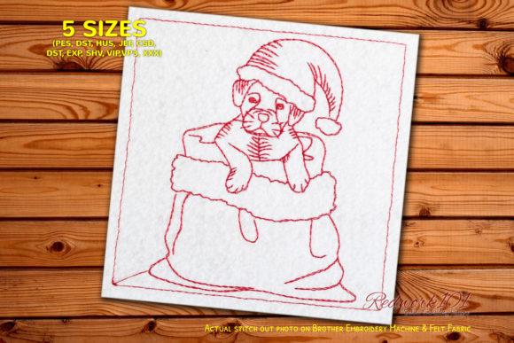 Review: Christmas Dog Redwork Design for Holiday Sales