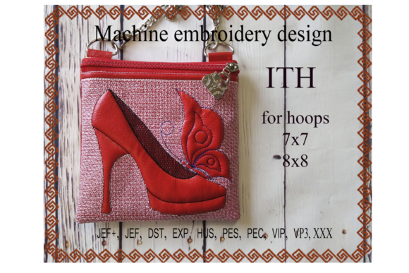 Review: Shoe with Butterfly Zip Bag ITH Design