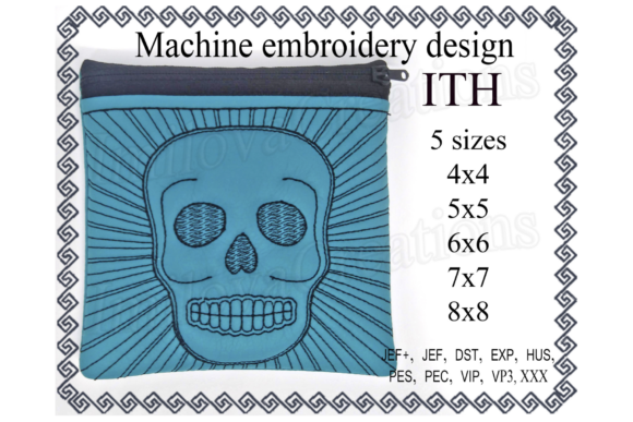 Review: Skull Zippered Bag - In The Hoop Design