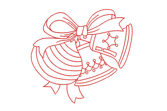 Reviewing Redwork Christmas Bells with Bow